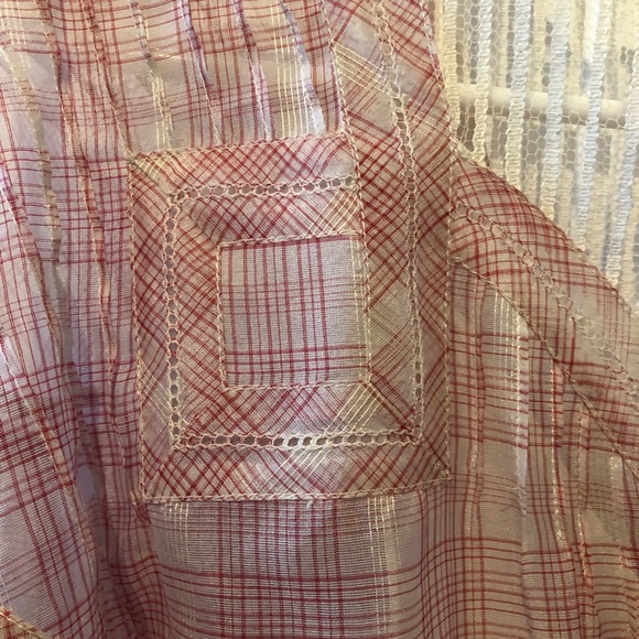 Calvin Klein check print silk gown - Picture 9 of 11